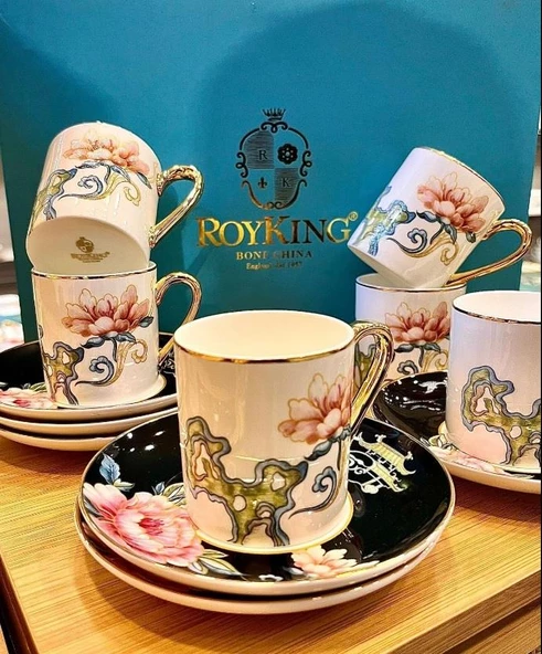 Royking Luciana 6 lı Kahve Fincan Takımı YNS 008