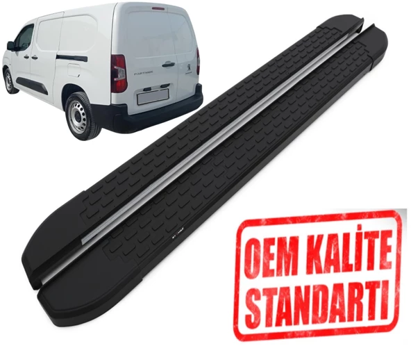 PARTNER ''UZUN ŞASE'' 2019 2020 2021 2022 2023 2024 ARACA ÖZEL NEVADA SİYAH YAN BASAMAK ürün görseli 1