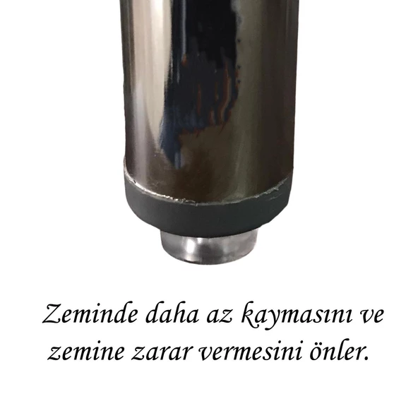 100 Adet Çivili Poligrit Mobilya Masa Sandalye Zemin Koruyucu Şeffaf Silikon Pabuç Poligirit - 4