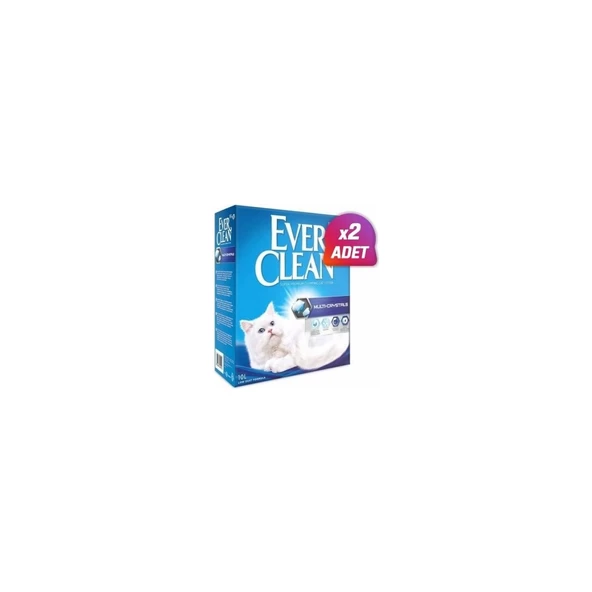 2 Adet - Ever Clean Multi Kristal Kedi Kumu 10 Lt