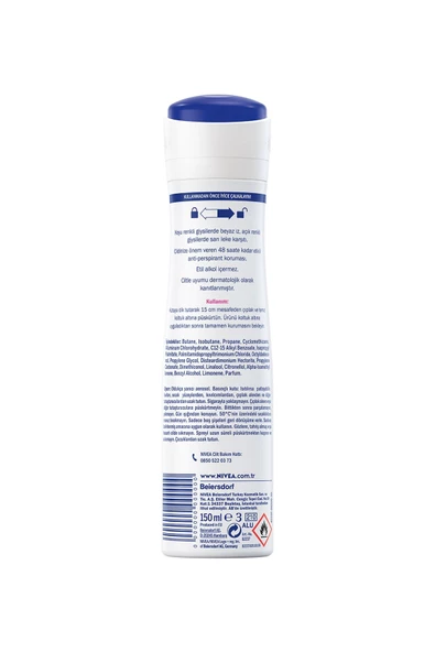 Nivea Sprey Deodorant Invisible For Black & White Kadın 150 ml - 3