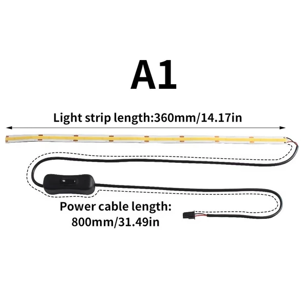 Bambu Lab A1 için Led ışık şerit dolgu işığı Ra95 24V süper parlak Bambulab A1/A1mini parçaları 3D yazıcı aksesuarları - 4