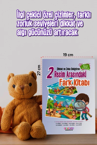 Dikkat ve Zeka Geliştiren İki Resim Arasındaki Fark Kitabı - 8