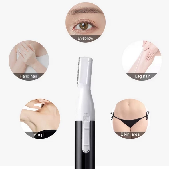 Pilli Kaş Ve Bıyık Alma Aleti Kulak Burun Kılı Temizleme Tüy Kesme Makinesi Bikini Bölge Temizleme - 6