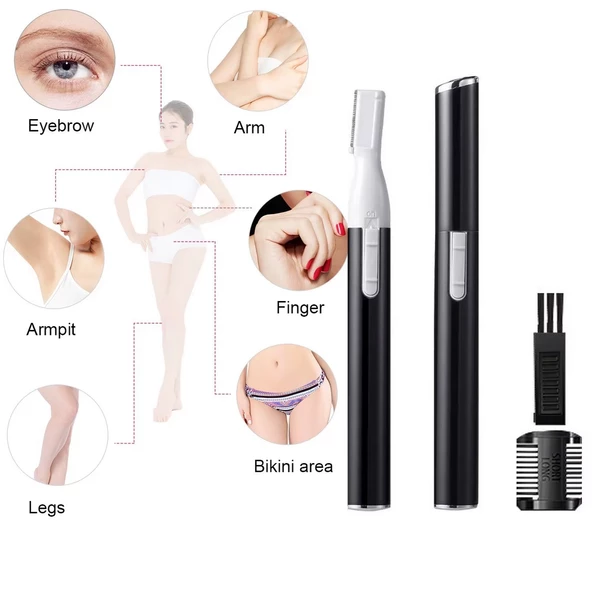 Pilli Kaş Ve Bıyık Alma Aleti Kulak Burun Kılı Temizleme Tüy Kesme Makinesi Bikini Bölge Temizleme - 4