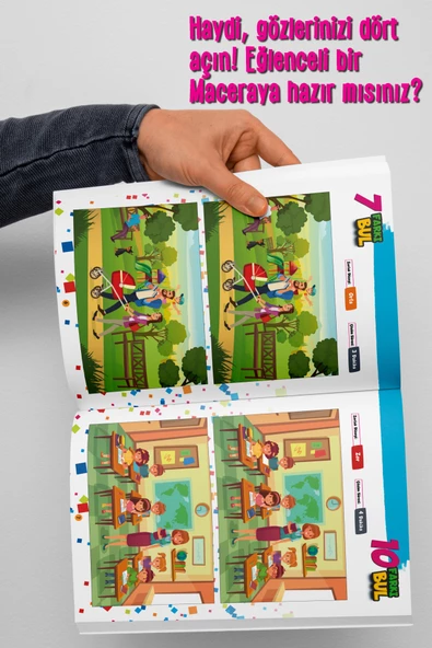 Dikkat ve Zeka Geliştiren İki Resim Arasındaki Fark Kitabı - 5