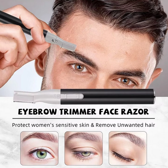 Pilli Kaş Ve Bıyık Alma Aleti Kulak Burun Kılı Temizleme Tüy Kesme Makinesi Bikini Bölge Temizleme - 5