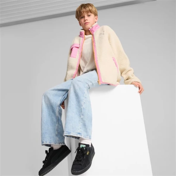 Puma Hybrid Sherpa Beyaz/Pembe Çocuk Mont - 626504 87 - 3