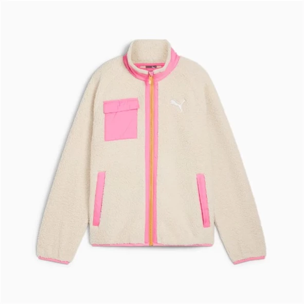 Puma Hybrid Sherpa Beyaz/Pembe Çocuk Mont - 626504 87 - 5