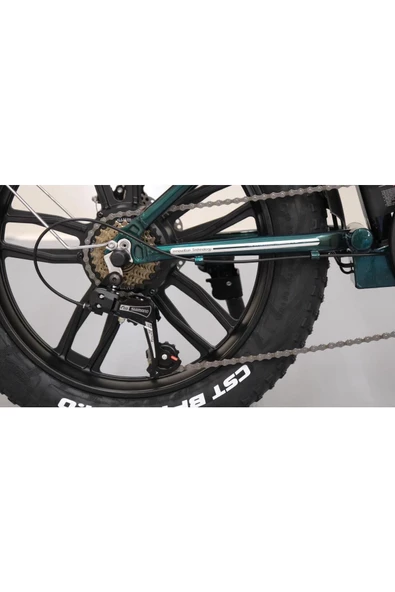 Kron Elektron Zuma 20 Jant Katlanabilir 36 Volt 350 Watt Elektrikli Bisiklet Siyah - 4