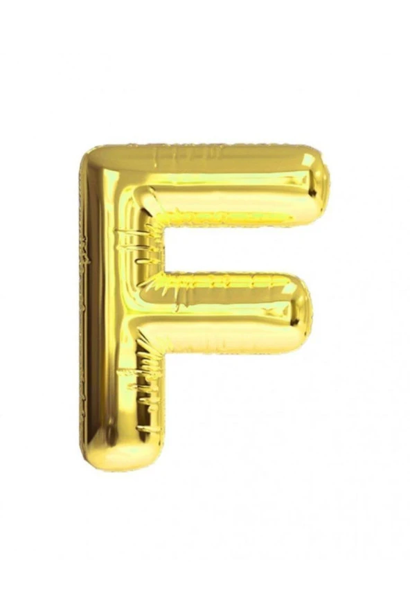 Nedi Folyo Balon 100 Cm Harf Şişirilmemiş Altın (F Harfi)