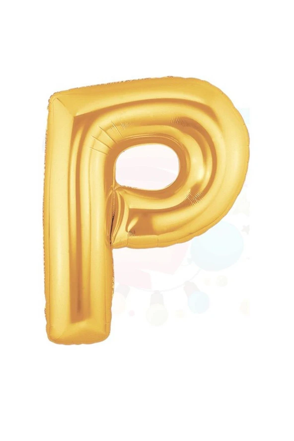 Nedi Folyo Balon 100 Cm Harf Şişirilmemiş Altın (P Harfi)