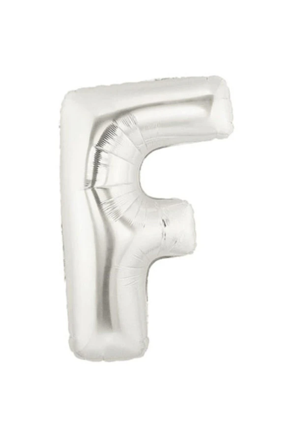 Nedi Folyo Balon 100 Cm Harf Şişirilmemiş Gümüş (F Harfi)