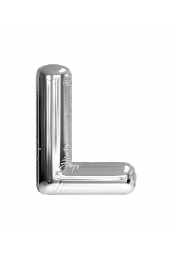 Nedi Folyo Balon 100 Cm Harf Şişirilmemiş Gümüş (L Harfi)