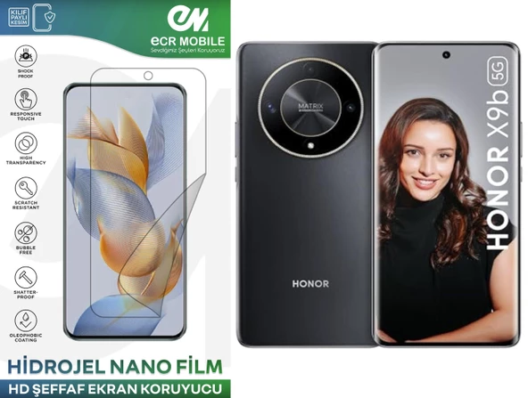 Honor X9b ile Uyumlu Hidrojel Ekran Koruyucu Film HD-ŞEFFAF(Tempered Cam Değildir!)