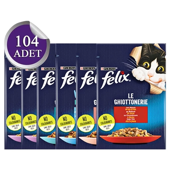 Karışık Yaş Kedi Maması 85 gr x 104 Adet