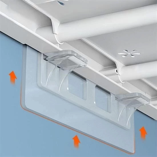 Dolap İçi Raflar İçin 4'lü Plastik Güçlü Yapışkanlı Raf Destek Aparatı - 5