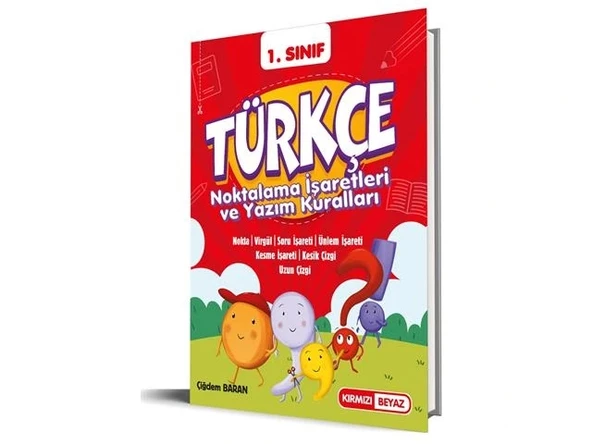 Kırmızı Beyaz Tekno 1.Sınıf Türkçe Noktalama İşaretleri ve Yazım Kuralları Yeni