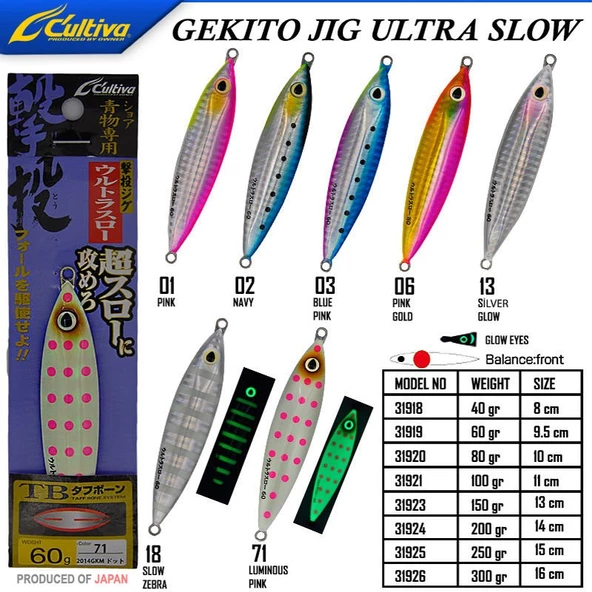 Cultiva 31925 Gekito Jig Ultra Slow 250g 15cm