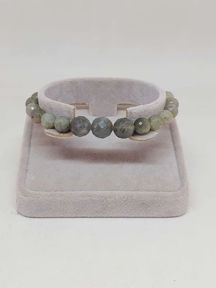 Parlayan Yıldızlar Serisi Labradorit Taşı Tasarım Bileklik - Resim 4