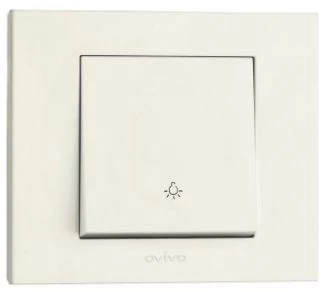 10 Adet Ovivo Grano Beyaz Zil Anahtarı Light Çerçeve Dahil