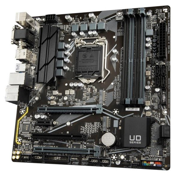 GIGABYTE B560M D3H DDR4 M2 PCIe NVME HDMI DVI DP PCIe 16X v4.0 1200p v2 mATX - 3