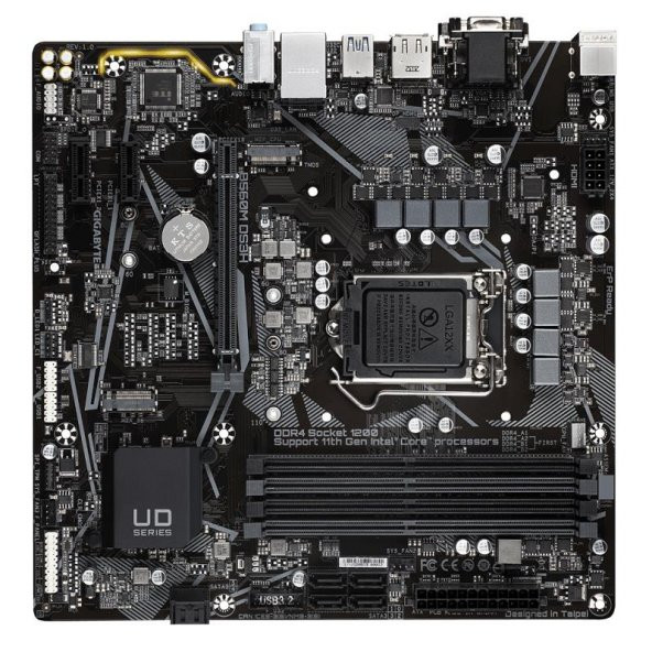 GIGABYTE B560M DS3H DDR4 M2 PCIe NVME HDMI DVI DP PCIe 16X v4.0 1200p mATX - 2
