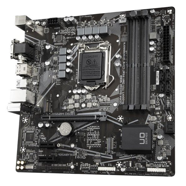 GIGABYTE B560M DS3H DDR4 M2 PCIe NVME HDMI DVI DP PCIe 16X v4.0 1200p mATX - 3