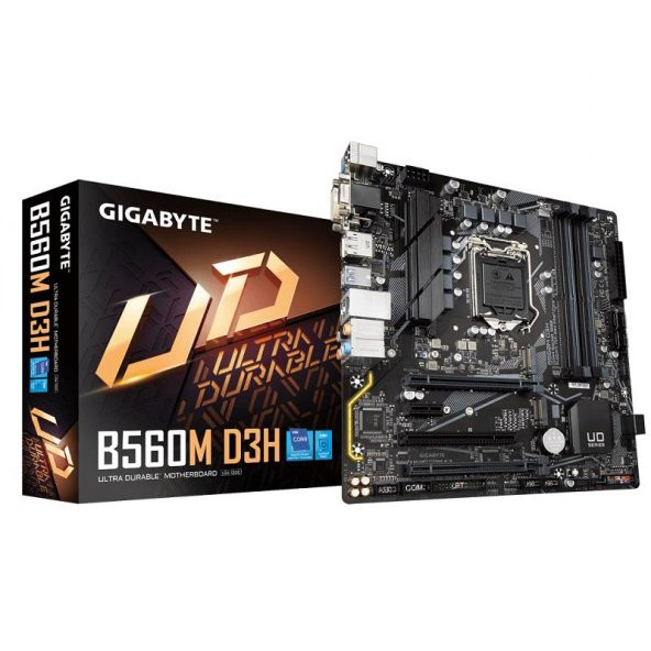 GIGABYTE B560M D3H DDR4 M2 PCIe NVME HDMI DVI DP PCIe 16X v4.0 1200p v2 mATX - 6