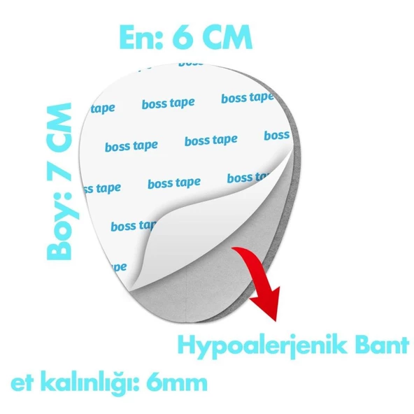 Boss Ayak Taban Rahatlatıcı Yastık Ped Yumuşak Yapılı Hipoalerjenik Bantlı 10 Ad - 6