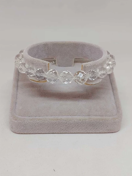 Parlayan Yıldızlar Serisi Kristal Kuvars Taşı Tasarım Bileklik - Resim 4