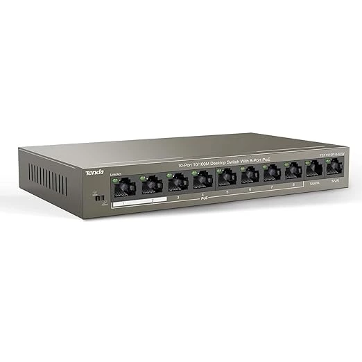 TENDA 8port 63w FULL PoE TEF1110P-8-63W 10/100 Yönetilemez Switch ürün görseli