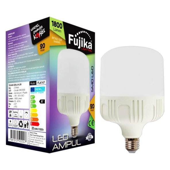 Enerji Tasarruflu 20W Jumbo Beyaz LED Ampul
