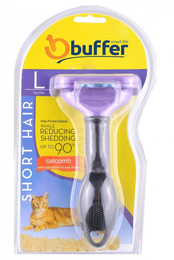 Buffer 4.5 Kilo Üzeri Kısa Tüylü Kediler için Tüy Toplama Tarağı