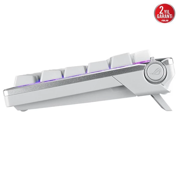 ASUS ROG Azoth ROG NX Snow Switch RGB Kablosuz Türkçe Mekanik Beyaz Gaming Klavye - Resim 7