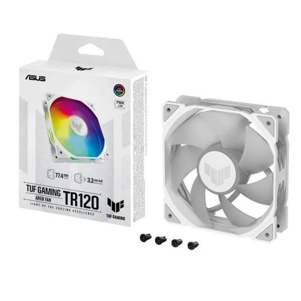 ASUS TUF TR120 ARGB 120mm Beyaz Kasa Fanı - Resim 5