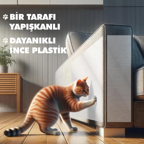 Evcil Hayvanlar İçin Mobilya koruyucu Tırmalama Önleyici Eğitim Bandı En:10cm Boy:10mt ürün görseli