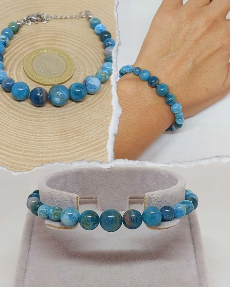 Galaksi Serisi Apatit Taşı Tasarım Bileklik ürün görseli