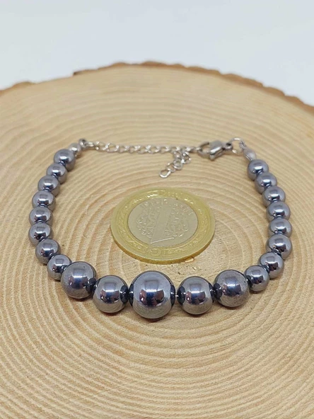 Galaksi Serisi Terahertz Taşı Tasarım Bileklik - Resim 3