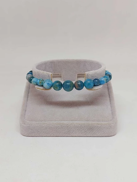 Galaksi Serisi Apatit Taşı Tasarım Bileklik - Resim 4