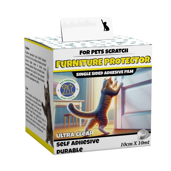 Evcil Hayvanlar İçin Mobilya koruyucu Tırmalama Önleyici Eğitim Bandı En:10cm Boy:10mt - Resim 4
