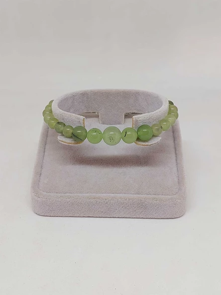 Galaksi Serisi Prehnit (Prinayt) Taşı Tasarım Bileklik - Resim 4