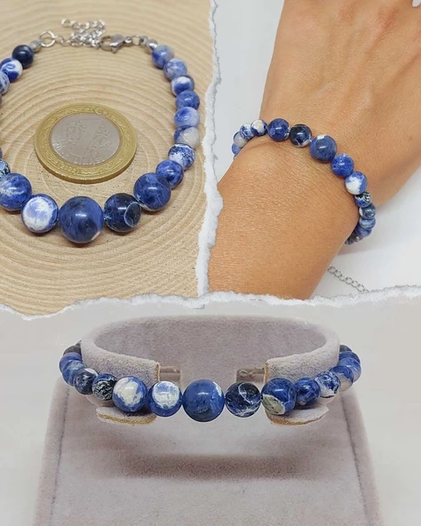 Galaksi Serisi Sodalit Taşı Tasarım Bileklik ürün görseli