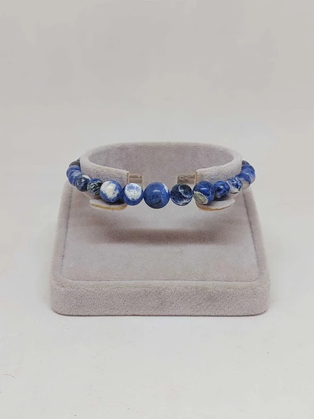 Galaksi Serisi Sodalit Taşı Tasarım Bileklik - Resim 4