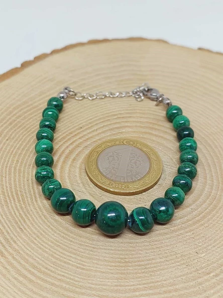 Galaksi Serisi Malakit Taşı Tasarım Bileklik - Resim 3