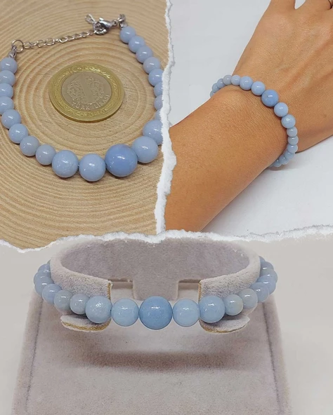 Galaksi Serisi Angelit Taşı Tasarım Bileklik ürün görseli