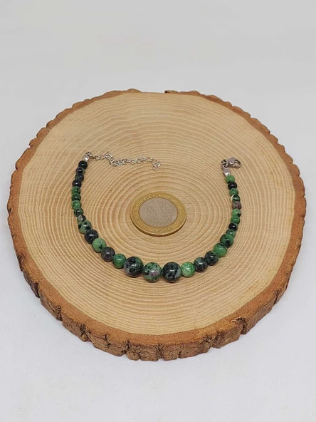 Galaksi Serisi Anyolit (Rubizoit Rubyzoisit) Taşı Tasarım Bileklik - Resim 3