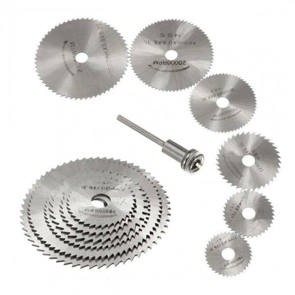 Buffer Metal 6 Parça Mini Matkap Ucu  Ahşap Kesme Yuvarlak Çelik Bıçak Disk Testere Seti Kiti