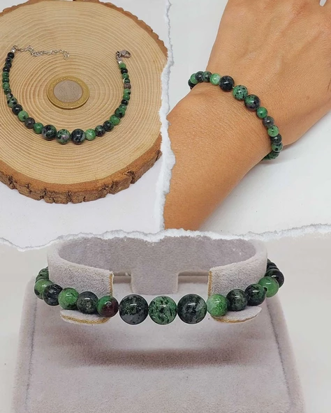 Galaksi Serisi Anyolit (Rubizoit Rubyzoisit) Taşı Tasarım Bileklik ürün görseli