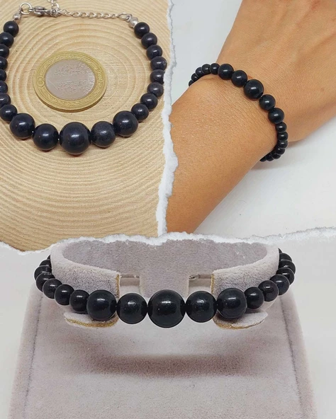 Galaksi Serisi Turmalin Taşı Tasarım Bileklik ürün görseli